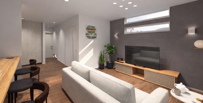 ゾーニングされた平屋イメージ