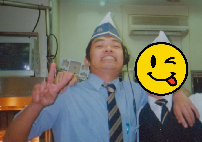大学時代のアルバイト先での写真