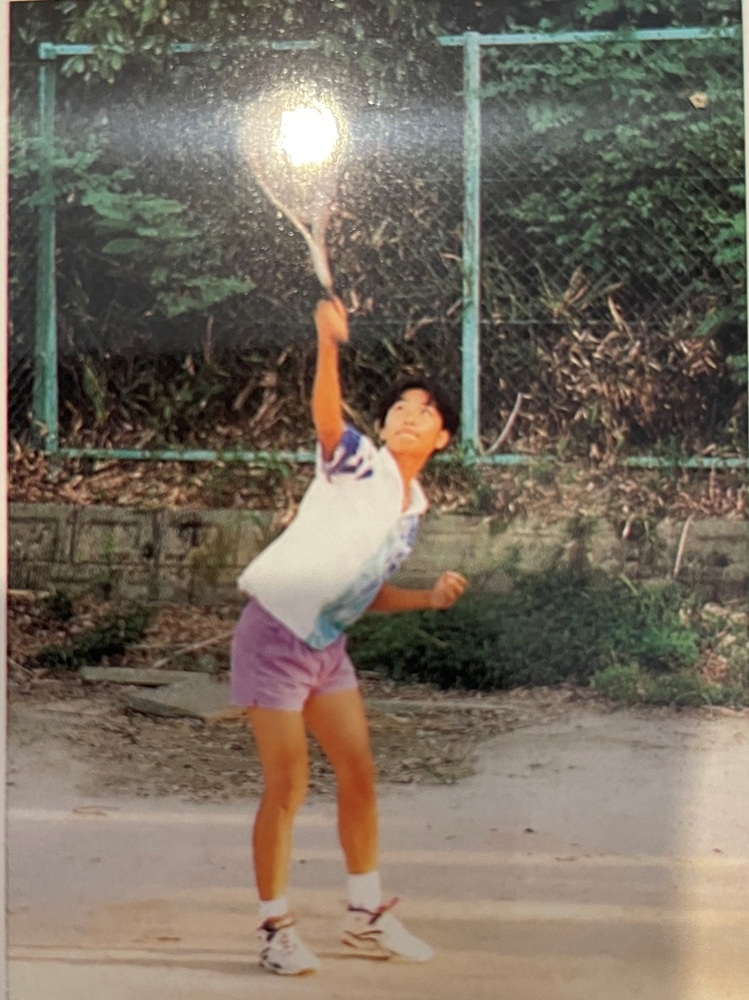 高校時代のソフトテニス部の写真